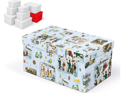 krabice dárková vánoční B-V005-HL 30x19x15cm 5370769