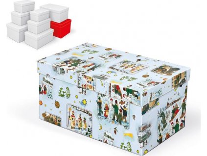 krabice dárková vánoční B-V005-HL 30x19x15cm 5370769