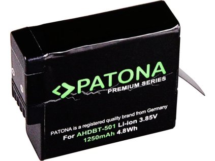 PATONA baterie pro digitální kameru GoPro Hero 5/Hero 6/Hero/Hero7 20018 AABAT-001 1250mAh Li-Ion Premium