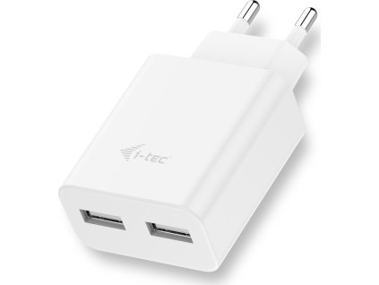 i-tec univerzální USB nabíječka/ 2x USB/ 110V-240V/ 2400mAh/ bílá