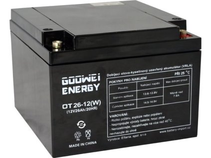 GOOWEI ENERGY Pb záložní akumulátor VRLA GEL 12V/26Ah (OTL26-12)