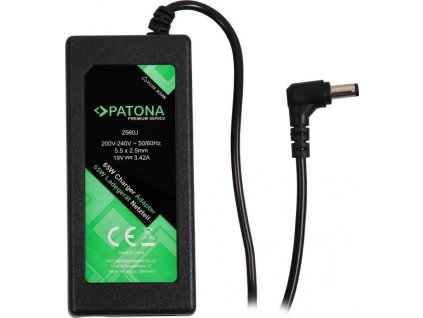 PATONA napájecí adaptér k ntb/ 19V/3,42A 65W/ konektor 5,5x2,5mm/ ASUS,ACER,HP,.PREMIUM/ délka kabelu 2,5 m
