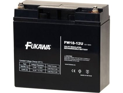 FUKAWA olověná baterie FW 18-12 U do UPS APC/ 12V/ 18Ah/ životnost 5 let/ závit M5