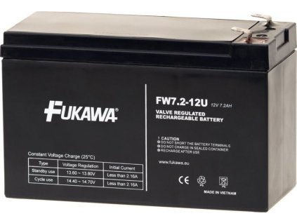 FUKAWA olověná baterie FW 7,2-12 F1U do UPS APC/ AEG/ EATON/ Powerware/ 12V/ 7,2 Ah/ životnost 5 let/ Faston F1-4,7mm