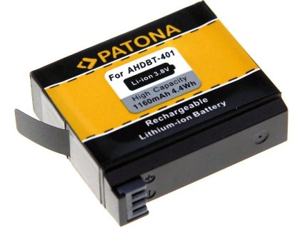 PATONA baterie pro digitální kameru GoPro Hero 4 AHDBT-401 1160mAh Li-Ion