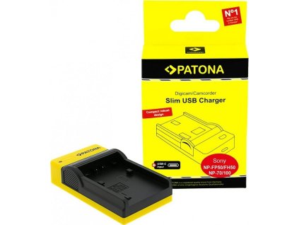 PATONA nabíječka pro digitální kameru Sony NP-FP50/NP-FH50/70 slim, USB-C
