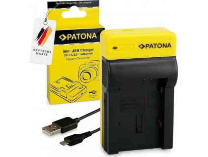 PATONA nabíječka pro digitální kameru Canon BP-808/820/827/828 slim, USB