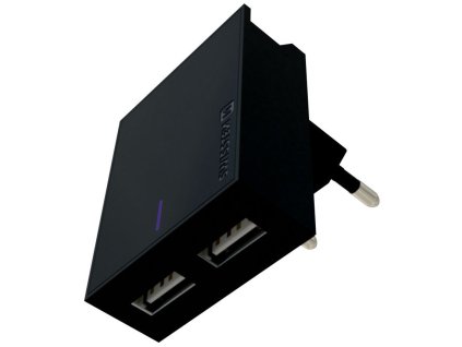 Swissten Síťový Adaptér Smart Ic 2X Usb 3A Power + Datový Kabel Usb / Lightning 1,2 M Černý