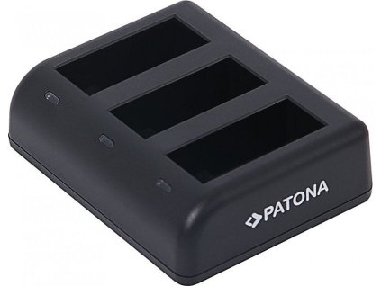 PATONA nabíječka pro digitální kameru Triple GoPro Hero 9/Hero 10/Hero 11/Hero 12/ AHDBT901/ micro USB/ USB-C