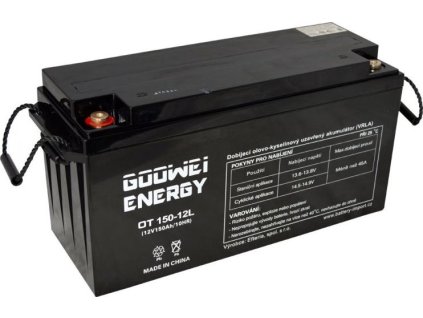 GOOWEI ENERGY Pb záložní akumulátor VRLA GEL 12V/150Ah (OTL150-12)