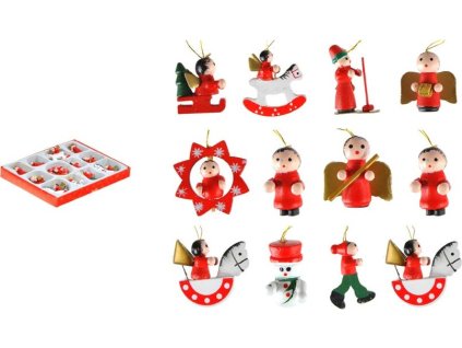 ozdoby dřevěné set mix 12ks/3,5cm JY-45D 8885979