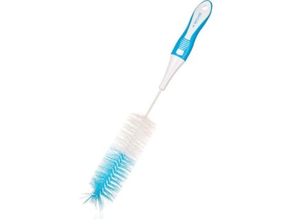 BRILANZ Kartáč na lahve EXCLUSIVE 42 cm, s měkčenou TPR rukojetí, bílo-světlemodrý