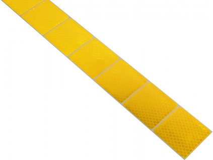 Samolepící páska reflexní dělená 1m x 5cm žlutá