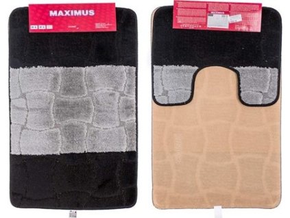 BRILANZ Sada koupelnových předložek SARIYER, 2ks, černá