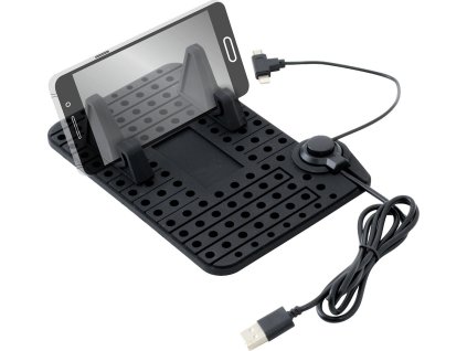Držák telefonu s podložkou a kabelem micro USB