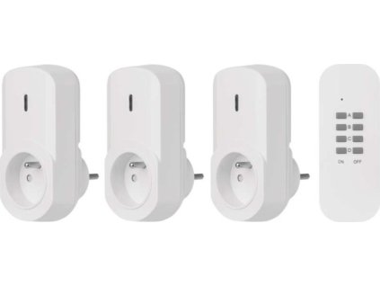 Dálkově ovládané zásuvky, bílé
