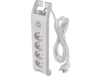 Přepěťová ochrana 900J – 4 zásuvky, 2m, bílá