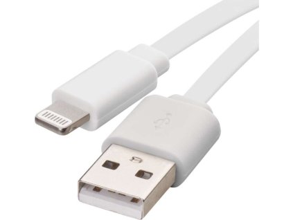 Nabíjecí a datový kabel USB-A 2.0 / Lightning MFi, 1 m, bílý