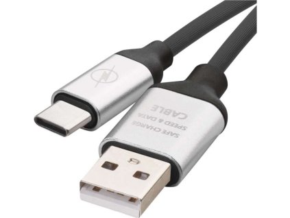 Nabíjecí a datový kabel USB-A 2.0 / USB-C 2.0, 1 m, černý