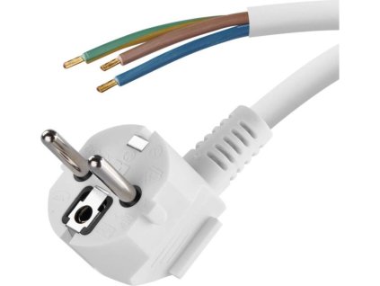 Flexo šňůra PVC 3× 1,0mm2, 3m, bílá