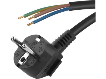 Flexo šňůra PVC 3× 0,75mm2, 2m, černá