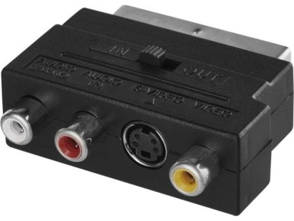 Redukce SCART na 3x CINCH + SVHS adaptér