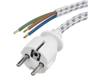 Flexo šňůra opředená 3× 0,75mm2 k žehličce, 2,4m