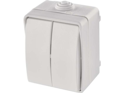 Přepínač nástěnný č. 5 IP54, 2 tlačítka