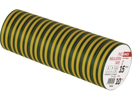 Izolační páska PVC 15mm / 10m zelenožlutá