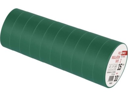 Izolační páska PVC 15mm / 10m zelená