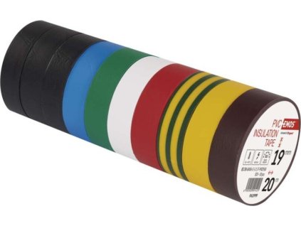 Izolační páska PVC 19mm / 20m barevný mix