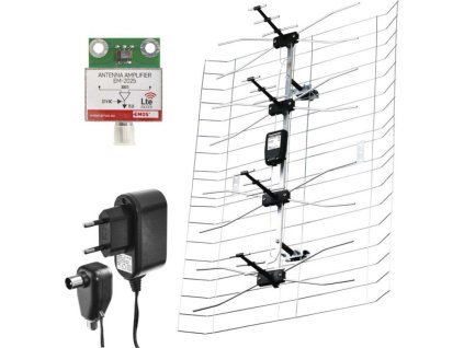 Anténa venkovní EM-025, 0–100 km, DVB-T2, DAB, filtr LTE/4G