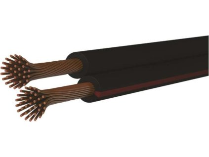 Dvojlinka nestíněná 2x1,0mm černo-rudá, 100m