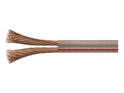 Dvojlinka nestíněná 2x2,5mm průhledná, 100m