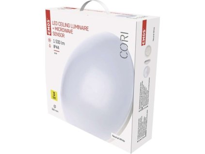 LED přisazené svítidlo CORI s pohyb. čidl., kr. 18W n.b., IP44