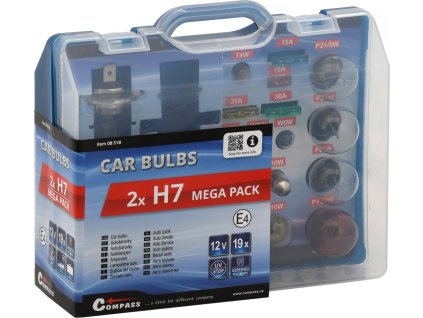 Žárovky 12V servisní box MEGA H7+H7+pojistky