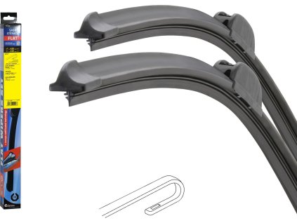 Stěrače FLAT SET (HOOK) 430+430mm