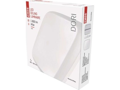 LED přisazené svítidlo Dori, čtvercové bílé 18W neut.b.,IP54