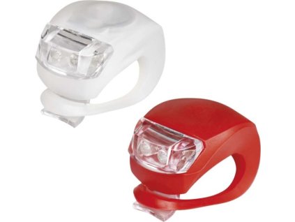LED přední + zadní svítilna na kolo P3921 na 2× CR2032, 10 lm
