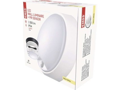 LED přisazené svítidlo ZURI s pohyb. čidl., kruhové č/b 14W t.b.