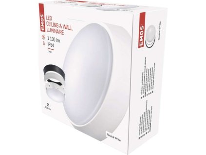 LED přisazené svítidlo ZURI, kruhové č/b 14W neutrální bílá