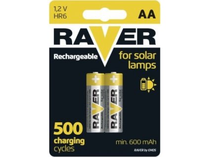 Nabíjecí baterie do solárních lamp RAVER SOLAR AA (HR6) 600 mAh
