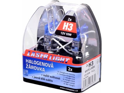 Žárovka 12V H3 55W Pk22s WHITE LASER 2ks