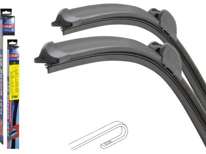 Stěrače FLAT SET (HOOK) 530+530mm