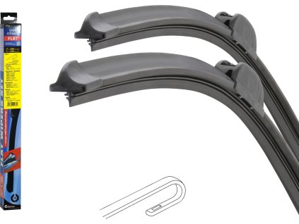 Stěrače FLAT SET (HOOK) 550+330mm