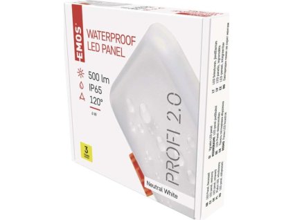 LED vestavné svítidlo VIXXO, čtvercové, bílé, 6W neutr. b., IP65