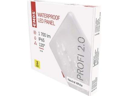 LED vestavné svítidlo VIXXO, čtvercové, bílé, 19W neut.b.,IP65