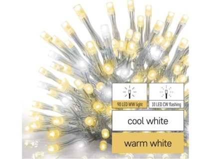 Standard LED spojovací řetěz blikající – rampouchy, 2,5 m, venkovní, teplá/studená bílá