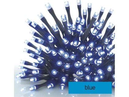 Standard LED spojovací vánoční řetěz, 10 m, venkovní i vnitřní, modrá