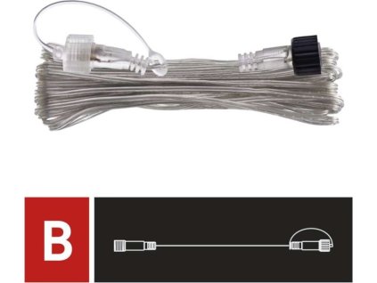 Prodlužovací kabel pro spojovací řetězy Standard transparentní, 10 m, venkovní i vnitřní